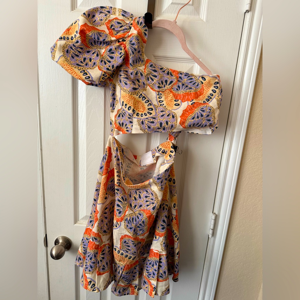 Maison Sanlier Nayarit Asymmetrical Mini Dress Size S